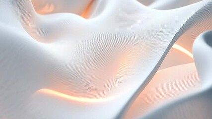 Poster - soft fabric abstraction: an abstract close-up showcases delicate folds and flowing lines of soft fab