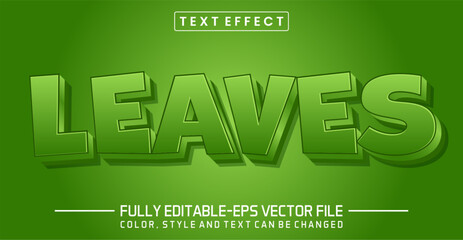 Poster - Leaves font Text effect editable