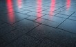 © creatfive - Wet Pavement with Pink and Red Reflections at Night