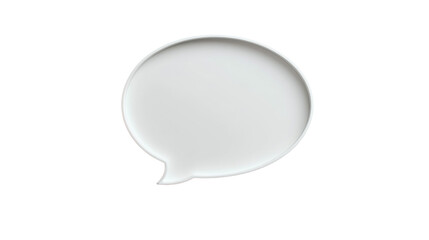 Leinwandbilder - White speech bubble floating on transparent background