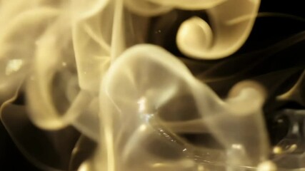 Poster - A yellow flame with a lot of smoke. The smoke is made up of tiny particles