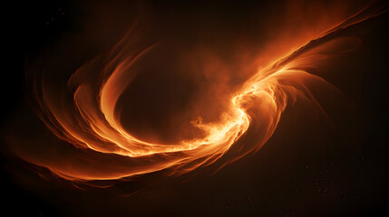 Poster - Dynamic fire swirl capturing the intensity and beauty of flames dancing in a captivating and fiery display of energy.