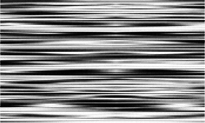 Poster - Abstract halftone pattern with horizontal blurry lines for modern dynamic designs. Retro inspired dotted pattern with fade effect