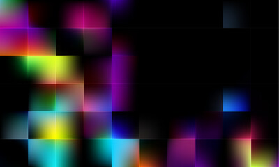 Aufkleber - This vibrant abstract background features colorful mosaic patterns enhanced by light effects, creating a dynamic visual experience that draws viewers