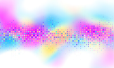 Aufkleber - Abstract pixel grid pattern pixel art on white isolated background, vector design.