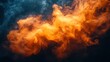 © muhammad - Abstract Fiery Smoke Swirls: An Enigmatic Dance of Orange and Blue Hues