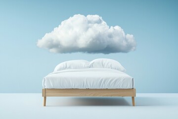Wall Mural - bed with a cloud above it