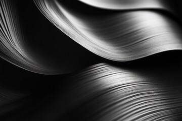 Fototapete - Curves of polished metal reflect light in a dynamic abstract composition showcasing elegance and texture