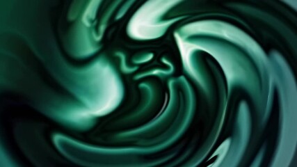 Aufkleber - Abstract swirling green and black liquid pattern, mysterious art concept