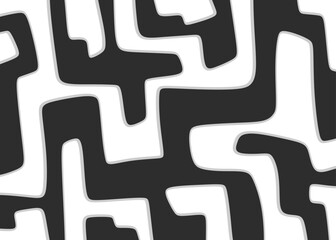 Aufkleber - Minimalist background with seamless maze line pattern