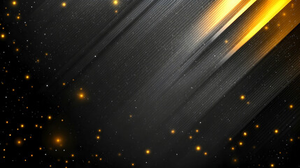 Poster - Abstract dark background with diagonal streaks of light and golden sparkles