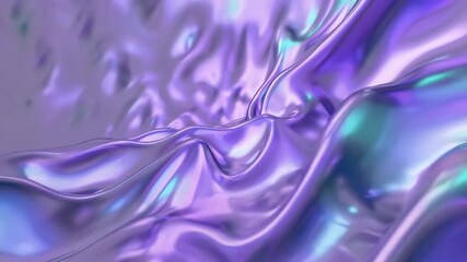 Poster - Abstract purple and teal metallic silk texture with glossy surface appeal