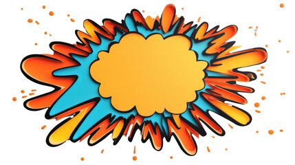 Leinwandbilder - Colorful speech bubble exploding on transparent background