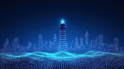 Poster - Lighthouse Guiding Digital Cityscape:  A Vision of Technological Advancement and Future Innovation