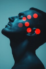 Aufkleber - Neurotech Insights Futuristic Brain Mapping Visualization Revealing Cognitive Innovation for AI-Driven Mental Performance Optimization