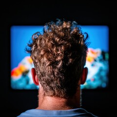 Aufkleber - Digital Immersion Next-Gen Streaming Experience - Millennial Home Entertainment Trends in Hyperconnected Media Consumption Era