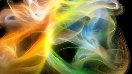 Fototapete - A colorful, abstract painting of a person with a rainbow-colored body