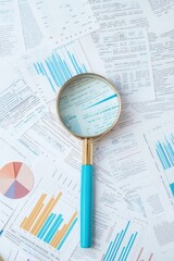 Poster - Digital Journalism Insights Minimal Data Verification Toolkit with Magnifying Glass on Analytics Reports - Modern Content Research and Information Validation Techniques