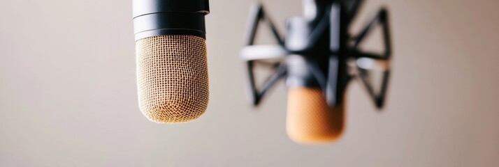 Poster - Cinematic Audio Precision Professional Condenser Microphone in Minimalist Creator Studio - Next-Gen Content Production and Streaming Aesthetic