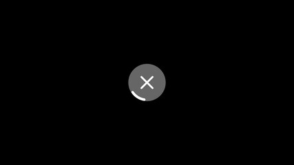 Fototapete - White loading bar animation with smooth progress effect on a black background for minimal loading screen.