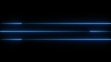 Poster - Abstract futuristic technology lines with lasers, seamless loop animation on a black background, illuminated lights.