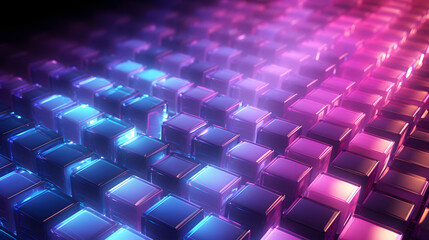 Poster - A colorful cube pattern created in a complex computer simulation of multiscale dynamics featuring intricate geometric designs.