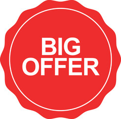 Aufkleber - BIG OFFER stamp vector illustration
