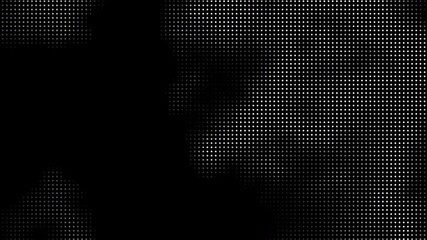 Aufkleber - Abstract halftone motion background. Moving dots seamless loop. Stop Motion black background