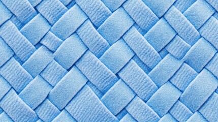 Poster - A close-up of a woven texture in soft blue tones, showcasing intricate patterns and a tactile appearance, Denim Texture woven  seamless.