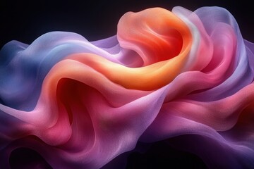 Poster - Transforming a Line Graph of Stock Performance Into a Mesmerizing Swirl of Color That Represents Complex Data