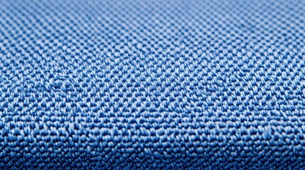 Poster - A close-up of textured blue fabric, showcasing a detailed weave pattern that highlights its softness and depth, Denim Texture woven  seamless.
