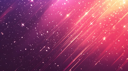 Wall Mural - Pink background with diagonal lines and stars, pink gradient background, pink background, pink gradient, diagonal lines, starry sky effect, in Pink style