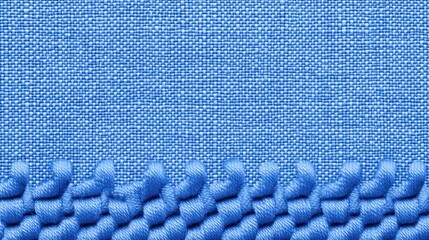 Poster - A close-up of textured blue fabric showcasing intricate weaving and stitching patterns, emphasizing its detailed craftsmanship, Denim Texture woven seamless.