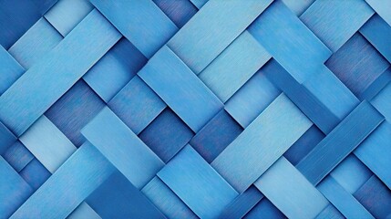 Poster - A textured pattern of interwoven blue strips, creating a visually appealing and cohesive design, ideal for backgrounds or creative projects, Denim Texture woven seamless.