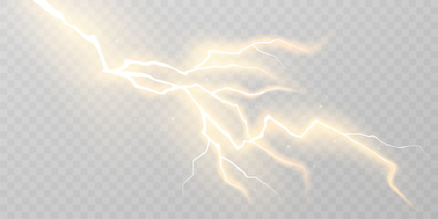 Wall Mural - lightning light effect background realistic flash with lightning electric explosion vector illustrat