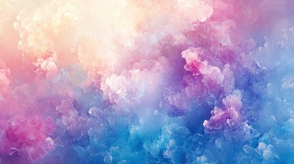 Poster - An abstract blend of soft pastel colors, featuring hues of pink, purple, and blue, creating a dreamy, cloud-like effect.