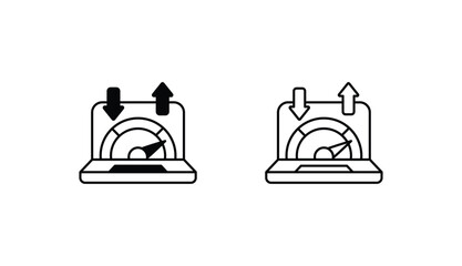 Bandwith icon design with white background stock illustration
