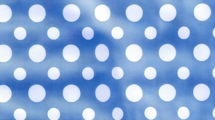 Poster - A vibrant blue background features a playful pattern of white polka dots, creating a fun and dynamic visual effect, Denim Texture woven seamless.