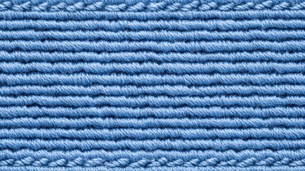 Poster - A close-up view of textured blue fabric, showcasing intricate stitching and a woven pattern, highlighting craftsmanship and textile details, Denim Texture woven seamless.
