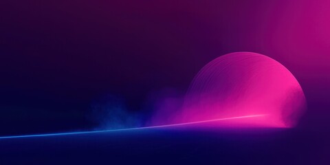 Wall Mural - a purple background with a blue line that is curved and has a pinkish hue