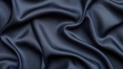 Poster - A close-up of dark, luxurious fabric with soft folds and a smooth texture, showcasing rich details and depth, Denim Texture woven seamless.