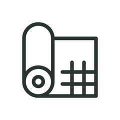 Poster - mole net line icon, agriculture net vector symbol with editable stroke