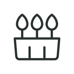 Aufkleber - seedlings cassette line icon, plant cassettes vector symbol with editable stroke