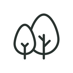 Aufkleber - ornamental bushes line icon, ornamental shrubs vector symbol with editable stroke