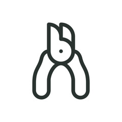 Poster - secateurs line icon, pruning shears vector symbol with editable stroke