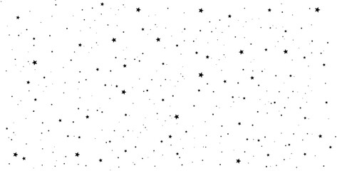 Shooting Star Black. Shooting star with an elegant star trail on a white background. Festive star sprinkles, powder.