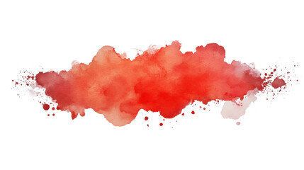 Poster - Red watercolor splashing on transparent background
