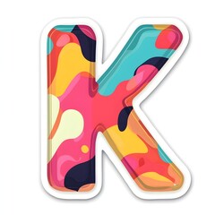 Wall Mural - Letter K: A vibrant, eye-catching letter 