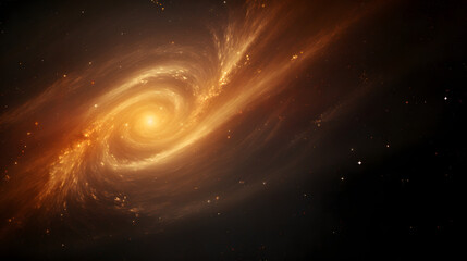 Poster - A majestic spiral galaxy representing the space-time continuum and an abstract swirl of time and space in the universe.