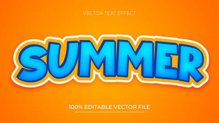 Poster - Summer Text Effect for Banner and Poster Headline Editable font